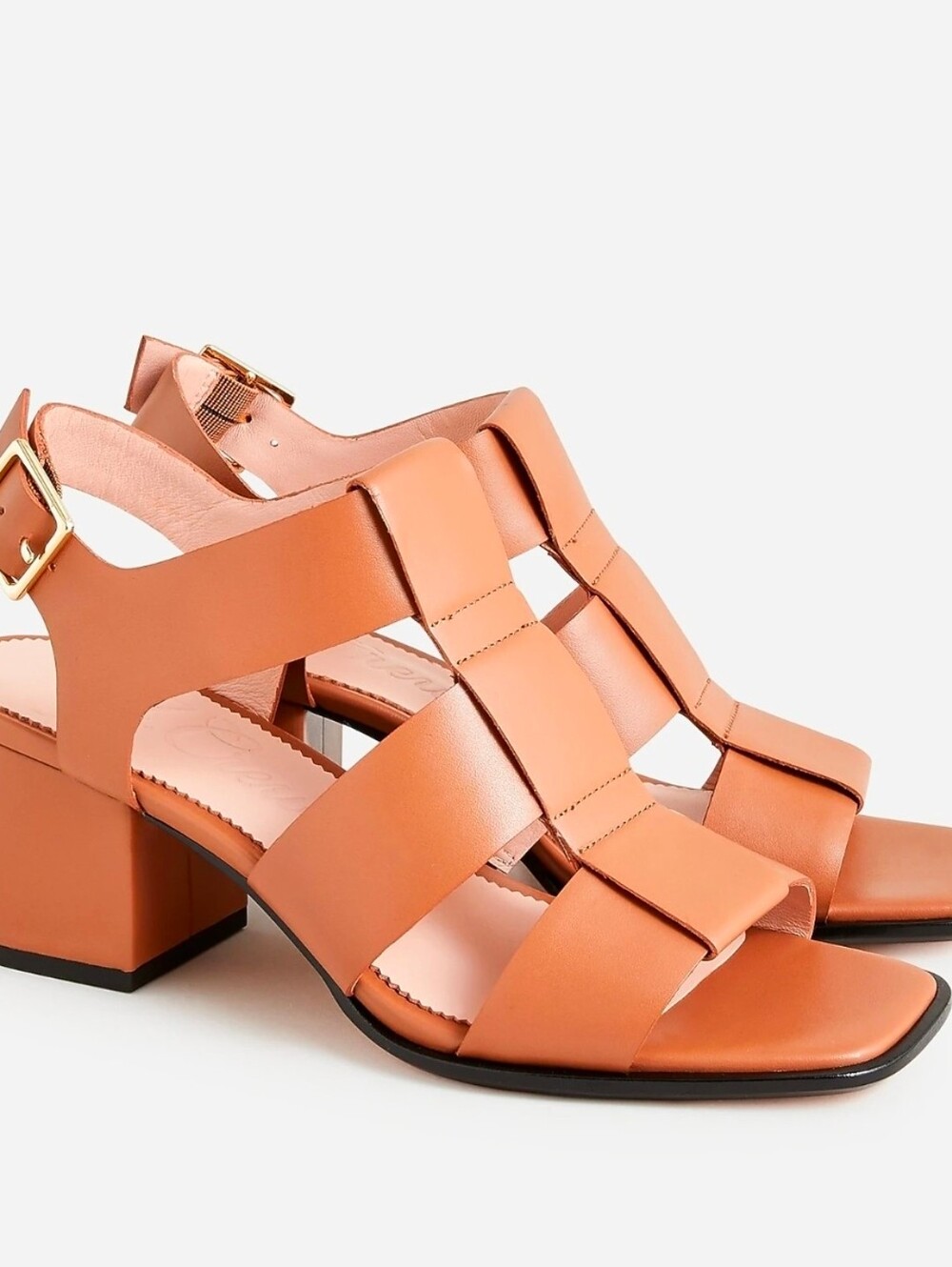 J.Crew Dylan Fisherman Block-heel Leather Sandals in Size 8.5
